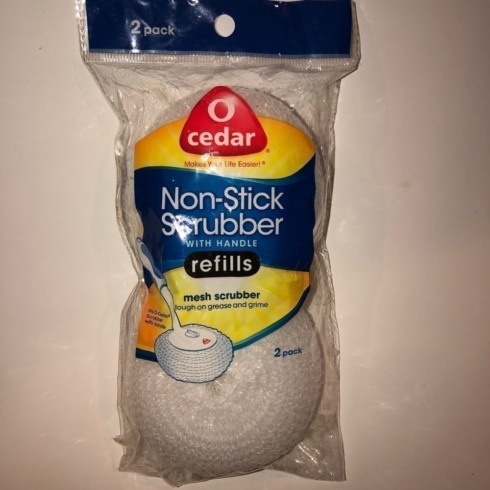 5/$25 O-Cedar Non-Stick Mesh Scrubbers with handle refills
